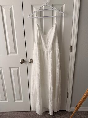 SHEIN White Backless Maxi Dress